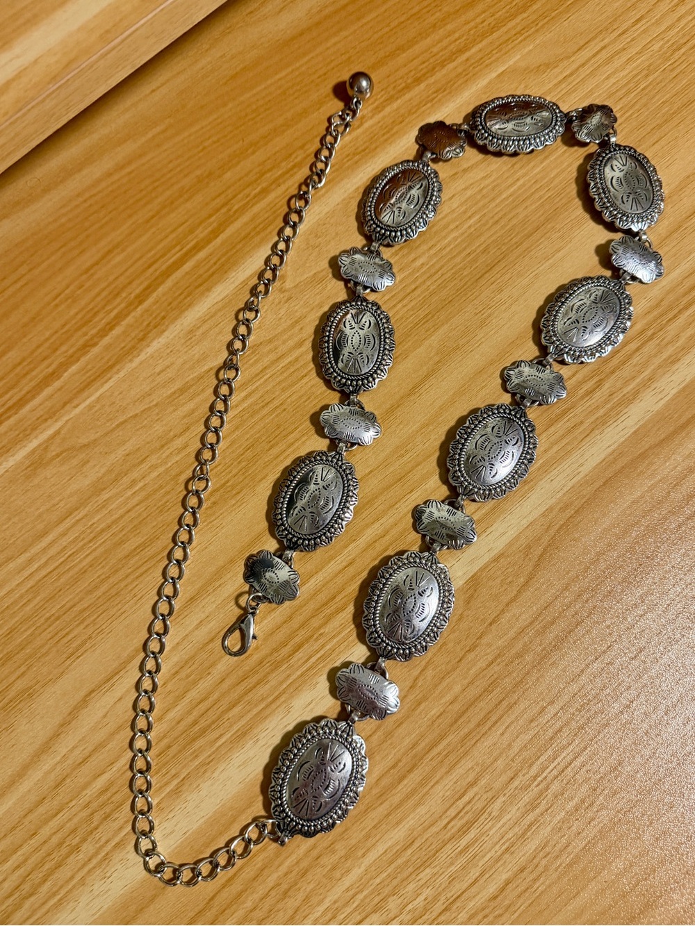 Silver Oval Western Concho Belt